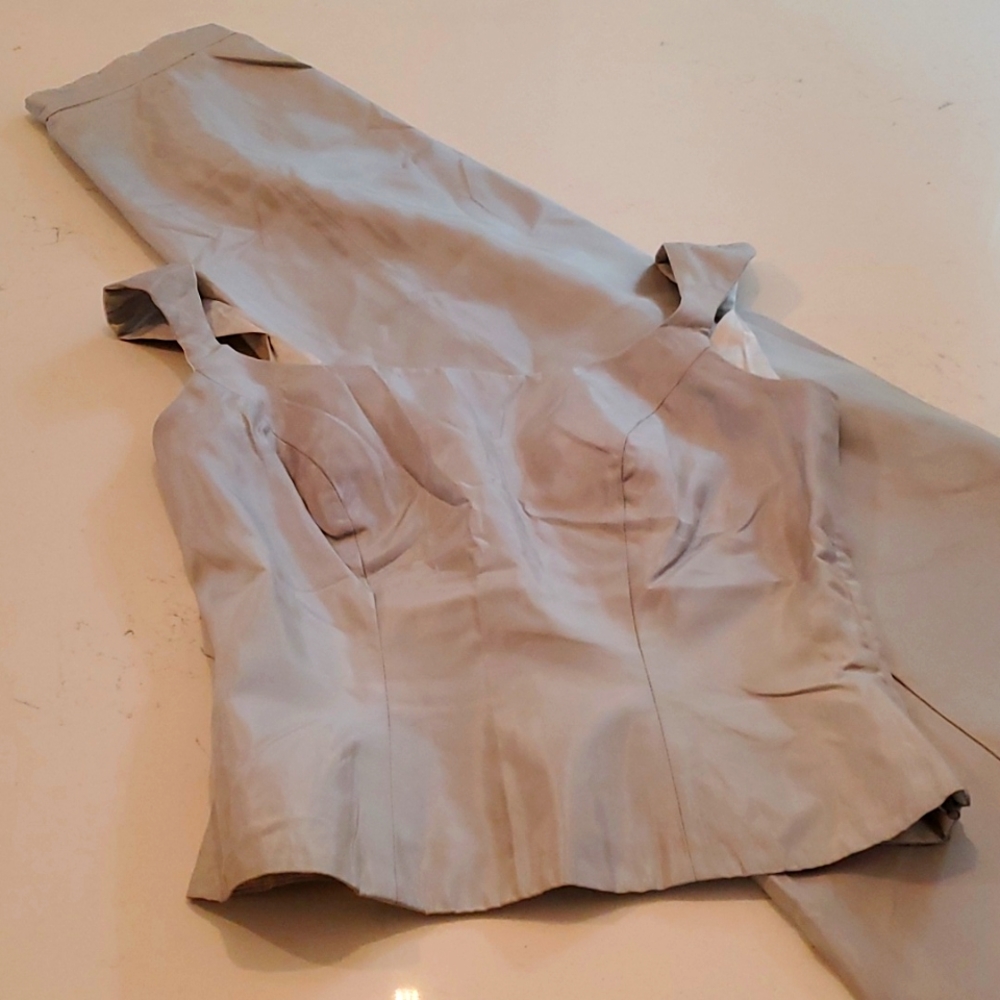 Floor length two-piece gown